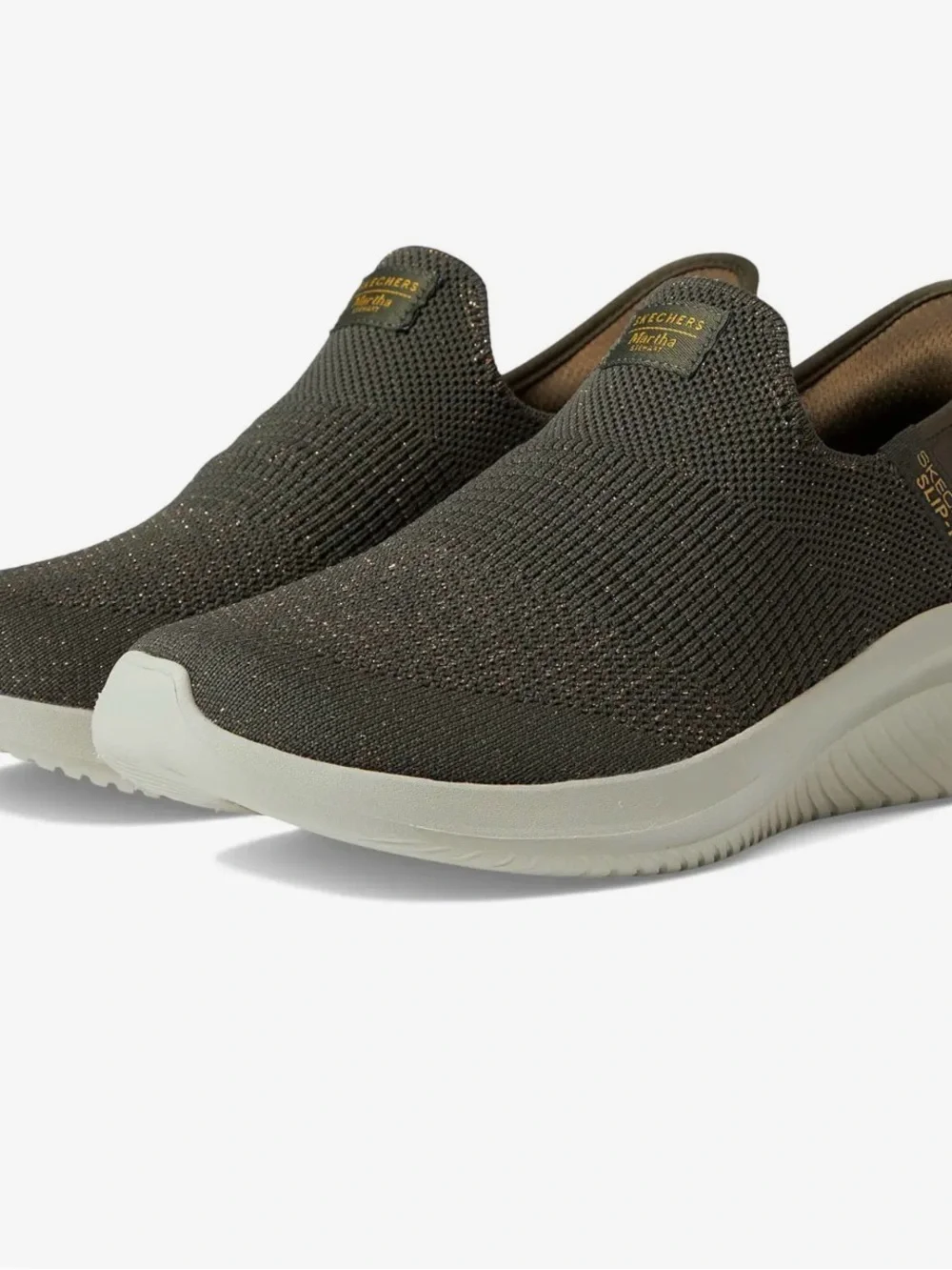 Martha Stewart Ultra Flex 3.0 Neptune Hands Free Slip ins olive green  6.5 shoe